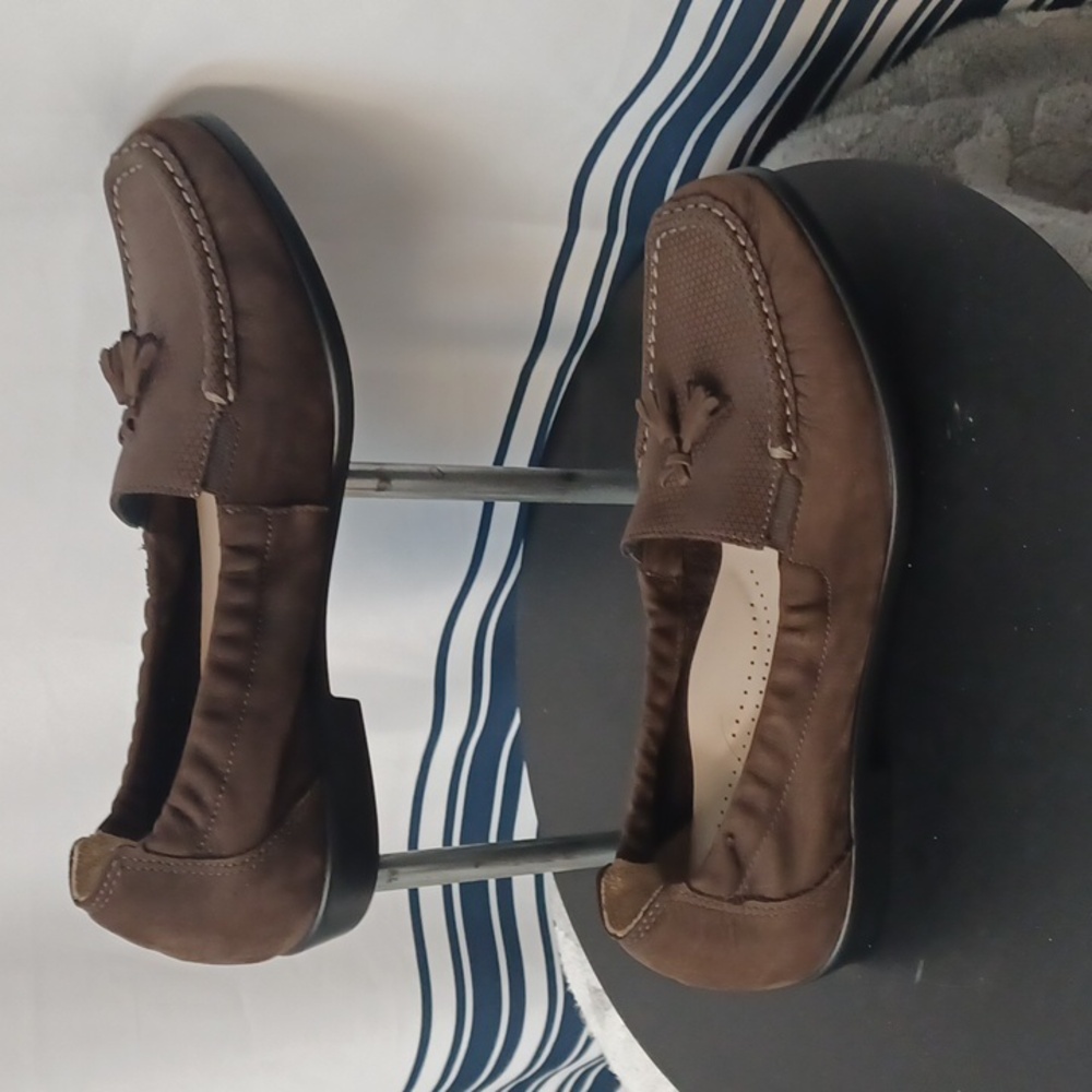 SAS Women 7.5 hope Slip Loafer Brown Turf Suede Loafers Offer Are Wolcome - Picture 12 of 15